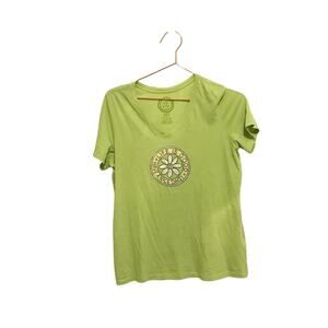 Life is good have a nice daisy v neck soft t shirt size small classic fit